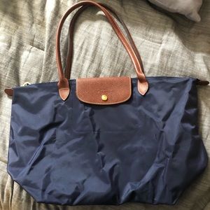 Navy nylon Longchamp bag